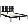 vidaXL Bedframe massief grenenhout zwart 140x190 cm