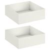 vidaXL Plantenbak 2 st Wit 60 x 60 x 20 cm Koudgewalst staal