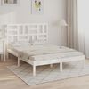 vidaXL Bedframe massief hout wit 140x200 cm