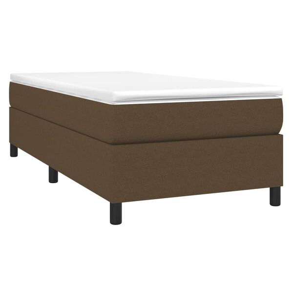 vidaXL Boxspring bed 90x190 cm stof donkerbruin