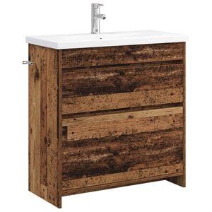 vidaXL Badkamermeubelset Oud hout 81 x 40 x 84,5 cm Bewerkt hout