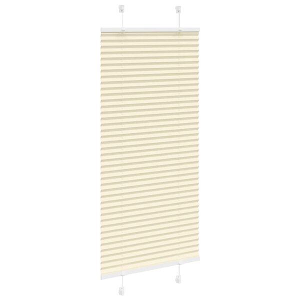 vidaXL Pliss&eacute; rolgordijn 60x150 cm stofbreedte 59,4 cm polyester cr&egrave;me