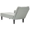 vidaXL Chaise longue met rechterarmleuning fluweel lichtgrijs