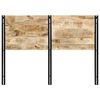 vidaXL Hoofdeinde 140 cm massief hout mango en ijzer