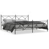 vidaXL Bedframe met hoofd- en voeteneinde metaal zwart 193x203 cm
