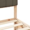 vidaXL Bedframe met Gevoerd Hoofdgedeelte Taupe 120 x 200 cm