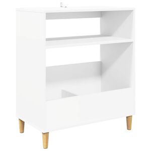 vidaXL Platenspeler Steun Wit 71 x 39,5 x 83 cm Bewerkt hout