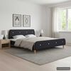 vidaXL Bedframe stof donkergrijs 160x200 cm