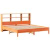 vidaXL Bed met boekenkast zonder matras grenenhout wasbruin 180x200 cm