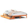 vidaXL Bedframe zonder matras massief grenenhout wasbruin 120x190 cm