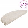 vidaXL Trapmatten 15 st 65x21x4 cm Wit Halfrond Groot
