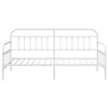 vidaXL Bedframe voor een daybed met hoofdeinde Wit 107 x 203 cm Staal