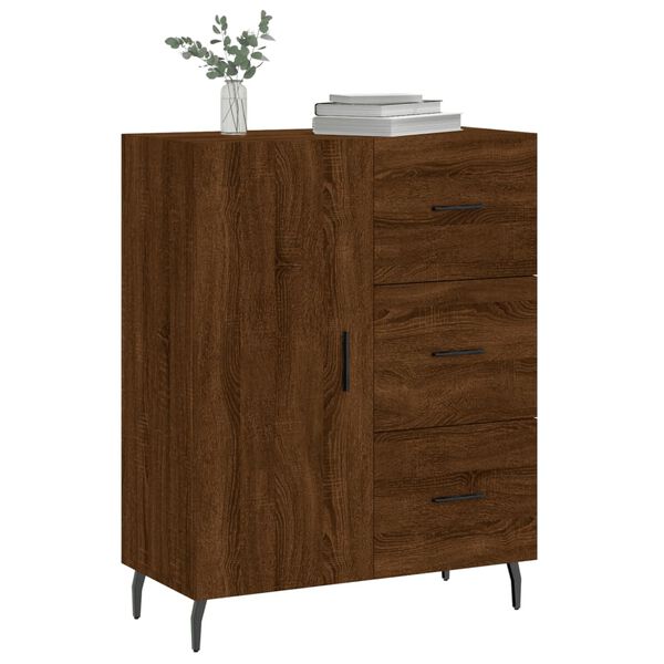 vidaXL Dressoir 69,5x34x90 cm bewerkt hout bruin eikenkleur