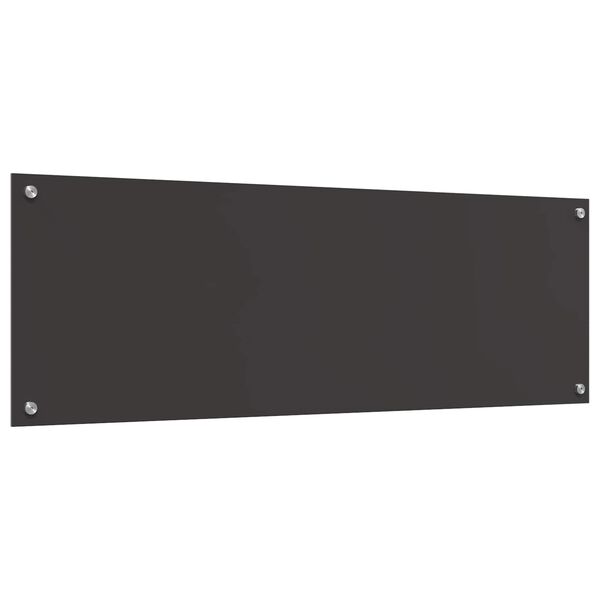 vidaXL Keuken Achterwand Donkergrijs 120 x 40 x 0,6 cm gehard glas