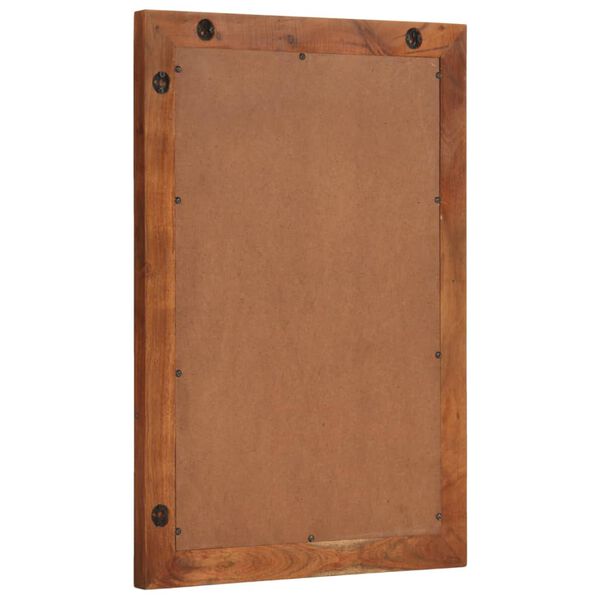 vidaXL Badkamerspiegel 50x70 cm massief acaciahout en glas