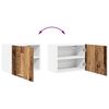 vidaXL Hangkast 2 pcs Oude Hout en Wit 50 x 31 x 40 cm Bewerkt hout