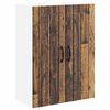 vidaXL Wandglas cabinet LUCCA Oud hout 60 x 31 x 80 cm Bewerkt hout
