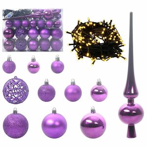 vidaXL Kerstbal Set 61 st 150 LED's Warmwit &Oslash; 6 cm