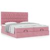 vidaXL Ottoman bed met matrassen 180x200cm fluweel roze