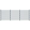 vidaXL Schuttingpaneel met palen gepoedercoat ijzer 6x1,95 m antracietgrijs