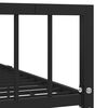 vidaXL Bedframe metaal zwart 90x200 cm