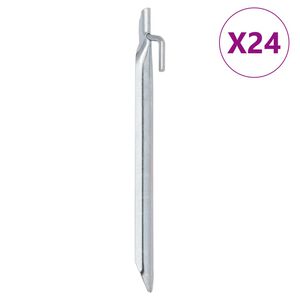 vidaXL Tentharingen 24 st V-vormig &Oslash;20 mm 24 cm gegalvaniseerd staal