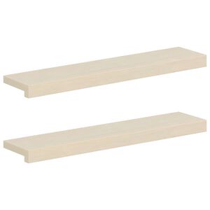 vidaXL Raamkozijnen 2 st Wit 70 x 15 x 2 cm Massief Eikenhout