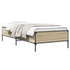 vidaXL Bedframe Sonoma Eiken 80 x 200 cm Bewerkt hout