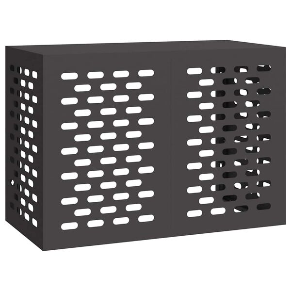 vidaXL Airconditioner hoes Zwart 100 x 50 x 70 cm Staal