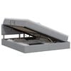 vidaXL LED Opslagbed met Matras Lichtgrijs 140 x 190 cm Stof