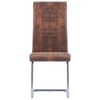 vidaXL Eetkamerstoelen 2 st kunstsuède bruin