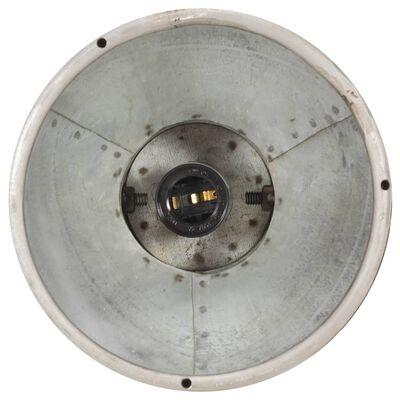 vidaXL Plafondlamp industrieel E27 mangohout zilverkleurig
