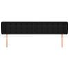 vidaXL Hoofdbord met randen 183x23x78/88 cm stof zwart