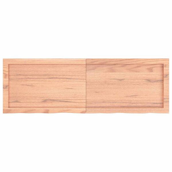 vidaXL Wandschap 120x40x(2-4)cm behandeld massief eikenhout lichtbruin