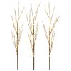 vidaXL Kersttak met ledverlichting 3 st Bruin 62 cm Staal 165 LED's