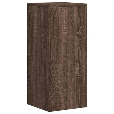 vidaXL Plantenstandaards 2 st 30x30x70 cm bewerkt hout bruin eiken