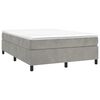 vidaXL Boxspring bed 140x200 cm fluweel lichtgrijs