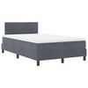 vidaXL Boxspringbed met matras Donkergrijs 120 x 200 cm Fluweel