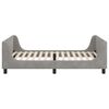 vidaXL Bedframe voor kinderen met hoofdbord Lichtgrijs 90 x 200 cm