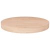 vidaXL Tafelblad rond &Oslash;50x4 cm onbehandeld massief eikenhout