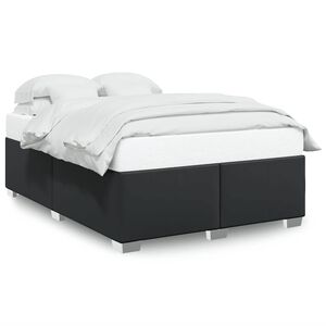 vidaXL Bedframe zonder matras Zwart Volledig Kunstleer