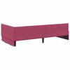 vidaXL Hoekbedframe Wijnrood 80 cm x 200 cm VelvetenPlywood