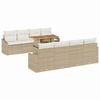 vidaXL Tuin Sofa Set 9 st Beige Poly riet