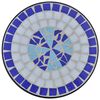 vidaXL Bijzeltafel mozaïek blauw en wit