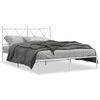 vidaXL Bedframe met hoofdbord metaal wit 140x200 cm