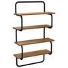 vidaXL 4-laags Wandplank Oud hout 40 x 24,5 x 104 cm Bewerkt hout