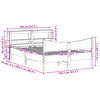 vidaXL Bedframe met hoofdbord grenenhout wasbruin 140x200 cm