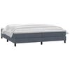 vidaXL Boxspring met matras fluweel donkergrijs 200x210 cm