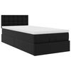 vidaXL Ottoman bed met matrassen en LED's 90x190 cm kunstleer zwart
