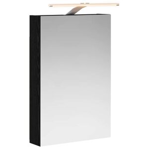 vidaXL Badkamer spiegelkast Zwart Eiken 40 x 10,5 x 60,5 cm